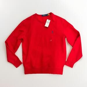 Polo Ralph Lauren Crewneck Sweatshirt Mens M Red Pullover Preppy Classic NWT